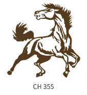 mascots-emblem-white-brown-horse