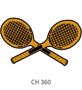 tennis-emblem-gold-black-two-crossed-bats