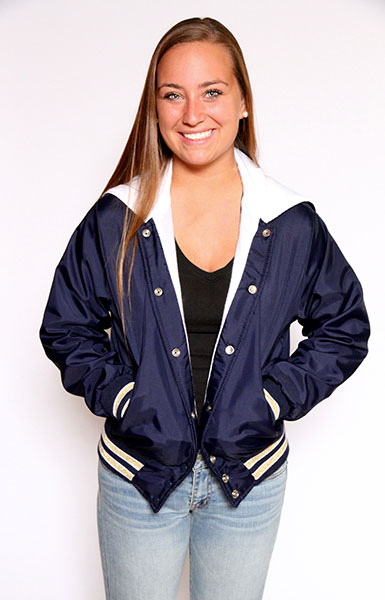 Front view of the Lightweight Varsity Jacket by UnitedSportApparel